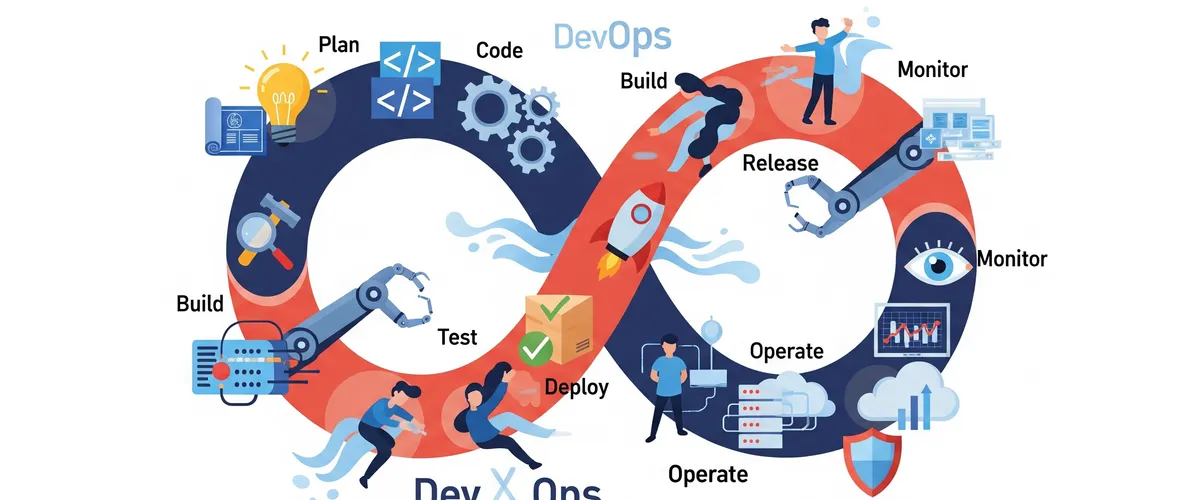 Blog post image for What is DevOps? - DevOps is a set of practices that combines software development (Dev) and information technology operations (Ops). It aims to shorten the systems development life cycle and provide continuous delivery with high software quality.