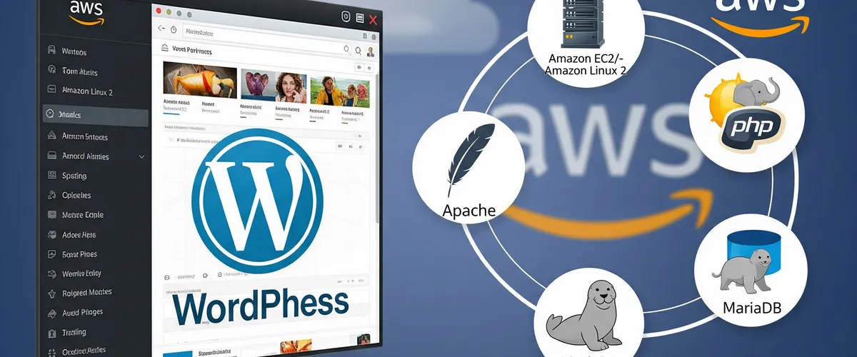Blog post image for How to Install WordPress on Amazon Linux 2 - How to install WordPress on Amazon Linux 2 and configure it to run with Apache, PHP, and MariaDB.